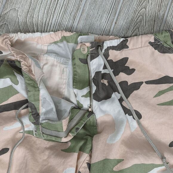 Unbranded Women’s Small Pink Green Cargo Style Pull On Jogger Pants Athleisure - Picture 5 of 9